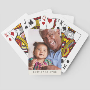 Bester Papa Aller Personalisiertes Foto Einfacher Spielkarten