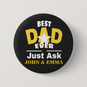Bester Papa aller Zeiten Einfach fragen... / Perso Button
