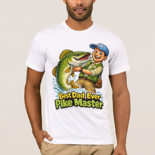 Bester Papa aller Zeiten Pike Master lustiger Angl T-Shirt
