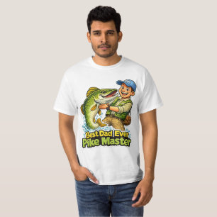 Bester Papa aller Zeiten Pike Master lustiger Angl T-Shirt