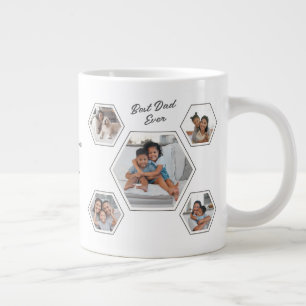 Bester Papa Aller Zeiten Zehn‑Foto Personalisierte Jumbo-Tasse