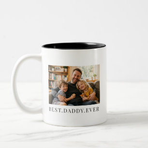 Bester Papa Allerwens Geschenk zum Vatertag Foto Zweifarbige Tasse