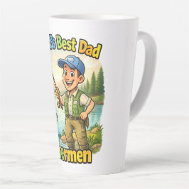 Bester Papa Angler am See Lustige Geschenkidee Milchtasse