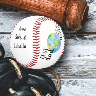 Bester Papa auf der ganzen weiten Welt Personalisi Baseball