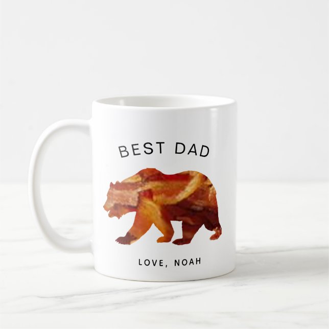 Bester Papa bacon Grillen Liebhaber Papa Bär Vater Kaffeetasse (Links)