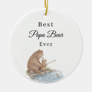 Bester Papa Bär überhaupt Sohn Angel Foto Keramik Ornament