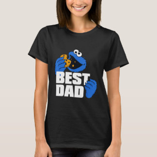 Bester Papa Blaues Monster Lustiger Cookie-Liebhab T-Shirt