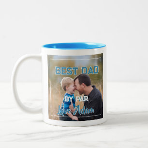 Bester Papa By Par Individuelles Foto Vatertag Tre Zweifarbige Tasse