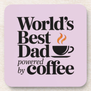 Bester Papa der Welt - angetrieben von Kaffee Vate Getränkeuntersetzer