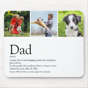 Bester Papa der Welt Definition Foto-Collage Mousepad