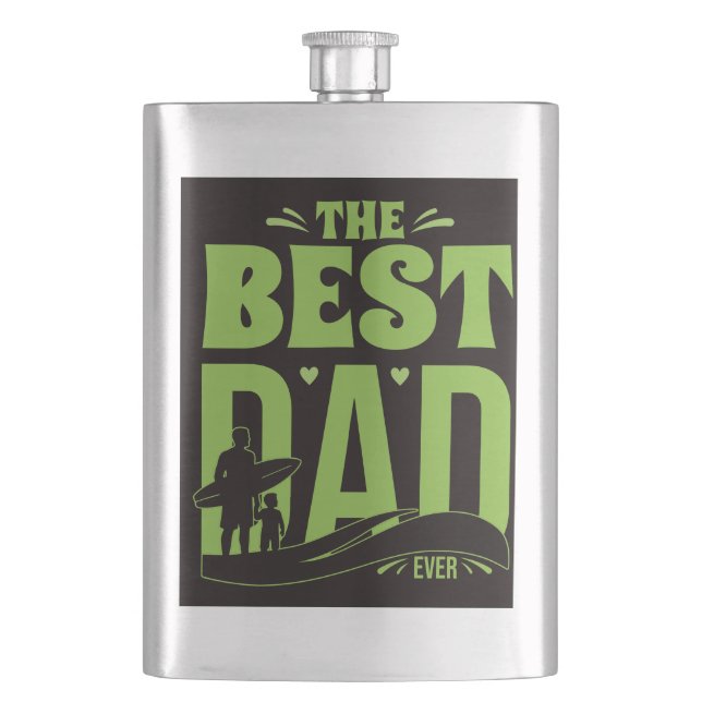 Bester Papa der Welt Flachmann (Vorderseite)
