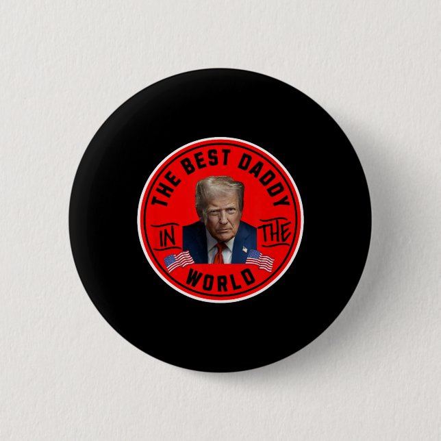 Bester Papa der Welt Lustiger Trump  Button (Vorderseite)