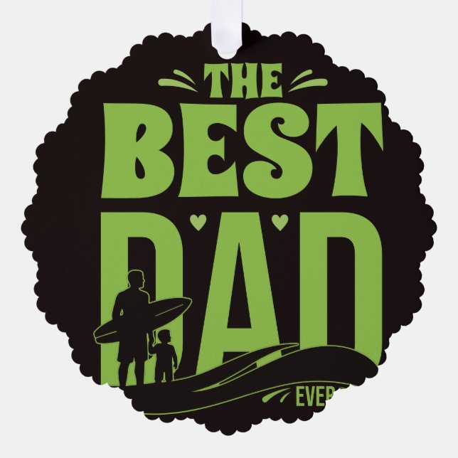 Bester Papa der Welt Ornament Karte (Vorderseite)