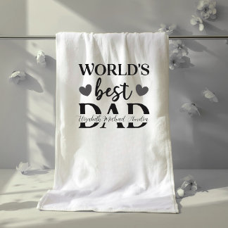Bester Papa der Welt Personalisiertes Badetuch Badehandtuch