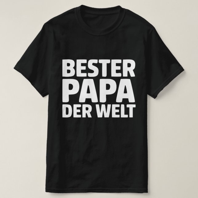 Bester Papa der Welt T-Shirt (Design vorne)