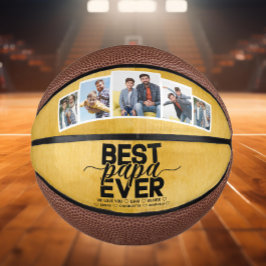 Bester Papa Ever & Family 5 Foto Vatertag Mini Basketball