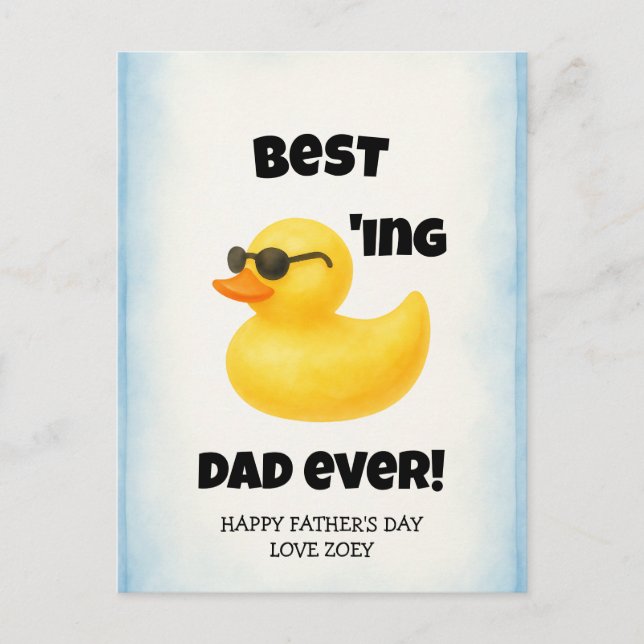 Bester Papa Ever | Vatertag Postkarte (Vorderseite)