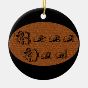 Bester Papa Football Text Keramikornament
