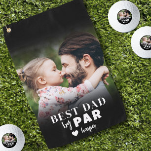 Bester Papa Foto Golfhandtuch