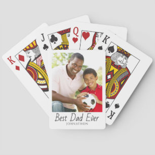 Bester Papa Foto personalisiert Spielkarten