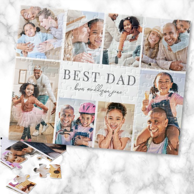Bester Papa Fotocollage (Simple Best Dad Collage jigsaw puzzle)