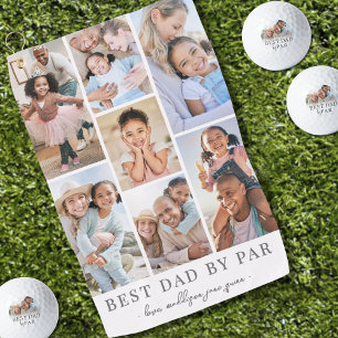 Bester Papa Fotocollage Vater Golfhandtuch
