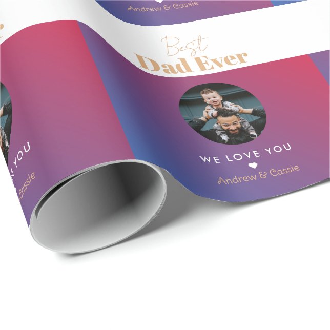 Bester Papa Geschenkpapier (Rolleneckpunkt)