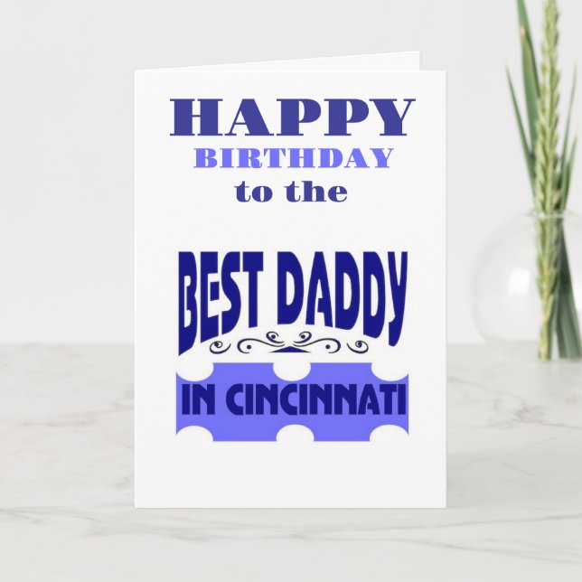 Bester Papa in Cincinnati Karte (Vorderseite)