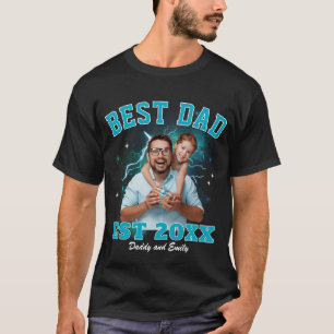 Bester Papa, individuelles Foto-Bootleg-Rap zum Va T-Shirt