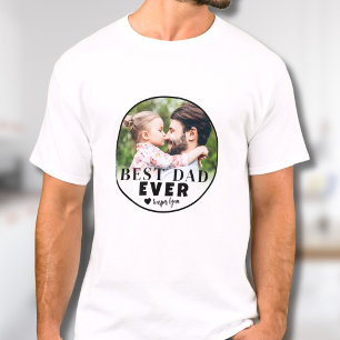 Bester Papa Individuelles Foto Vater T-Shirt