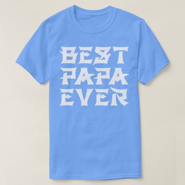 Bester Papa-je-chinesischer Text T-Shirt (Design vorne)