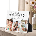 Bester Papa je - Fotomaterial zum Vater Fotoplatte<br><div class="desc">Feiern Sie Ihren Vater mit dem "Best Daddy Ever" Foto Collage Plaque, eine herzliche Hommage an den Mann, der die Welt für Sie bedeutet. Diese wunderschön gestaltete Plakette besticht durch eine hochwertige, individuell gestaltbare Collage aus Foto, in der Sie wertvolle Erinnerungen und besondere Momente vorstellen können. Die Collage ist elegant...</div>