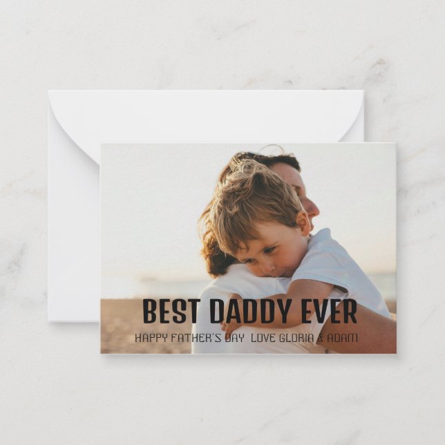 Bester Papa je! Grußkarte Personalisiert Mitteilungskarte (Vorderseite)