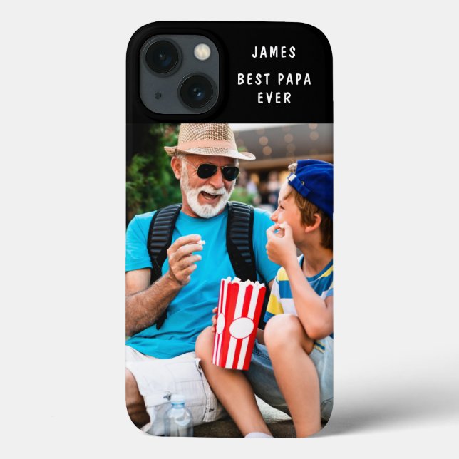 Bester Papa je Ihren eigenen Foto Individuelle Nam Case-Mate iPhone Hülle (Rückseite)