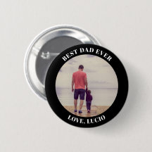 Bester Papa je personalisiert Foto schwarz