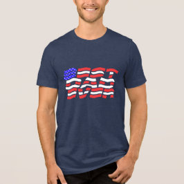 Bester Papa je US-Flagge Tri-Blend Shirt