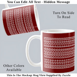 Bester Papa je versteckte Nachricht 141WM Neuer Sp Kaffeetasse