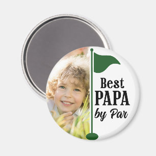 Bester Papa laut Par Foto Golf Flagge Magnet