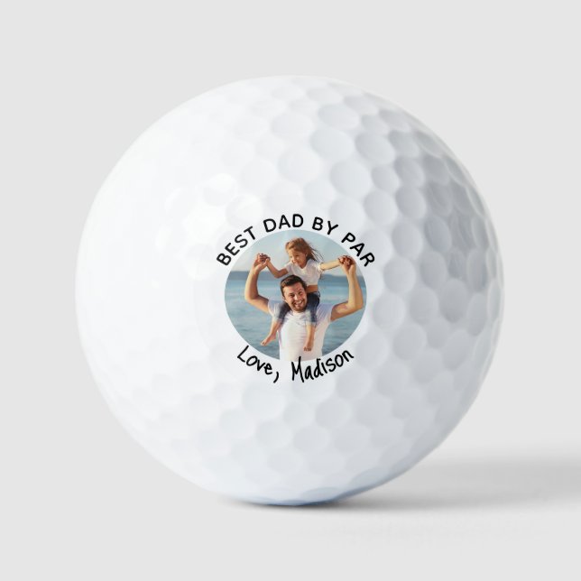 Bester Papa mit individuellem Foto  Golfball (Vorderseite)