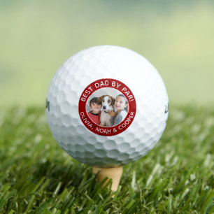 Bester Papa mit Par-Foto Rot Golfball