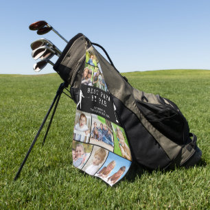 BESTER PAPA NACH PAR 12 Foto-Collage personalisier Golfhandtuch