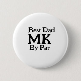 Bester Papa nach Par Monogramm Vater Tag einfache Button