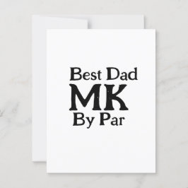 Bester Papa nach Par Monogramm Vater Tag einfache Postkarte