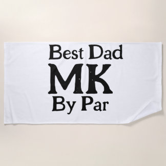 Bester Papa nach Par Monogramm Vater Tag einfache Strandtuch