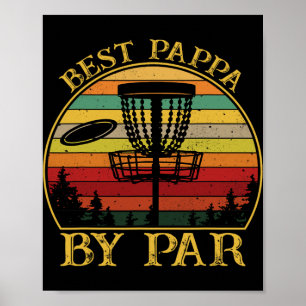 Bester Papa Par-By-Par lustiger Disc-Golf spielend Poster