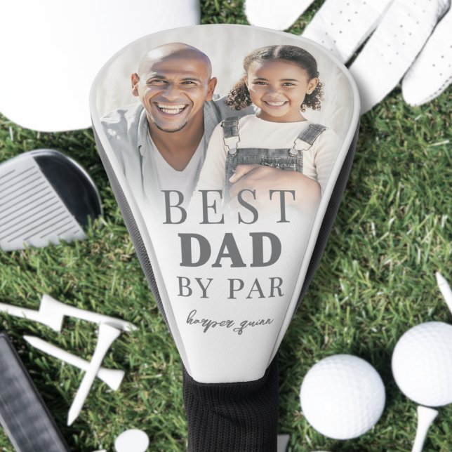 Bester Papa Par Foto Vater Golf Headcover (Best Dad By Par Photo Father Golf Head Cover )