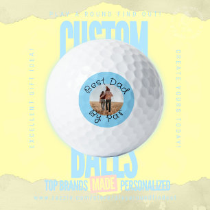 Bester Papa, Par-Persönliches Foto-Golf-Geschenk Golfball