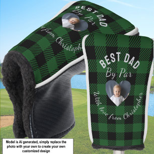 Bester Papa Par-Vater Mit Benutzerdefiniertem Foto Golf Headcover