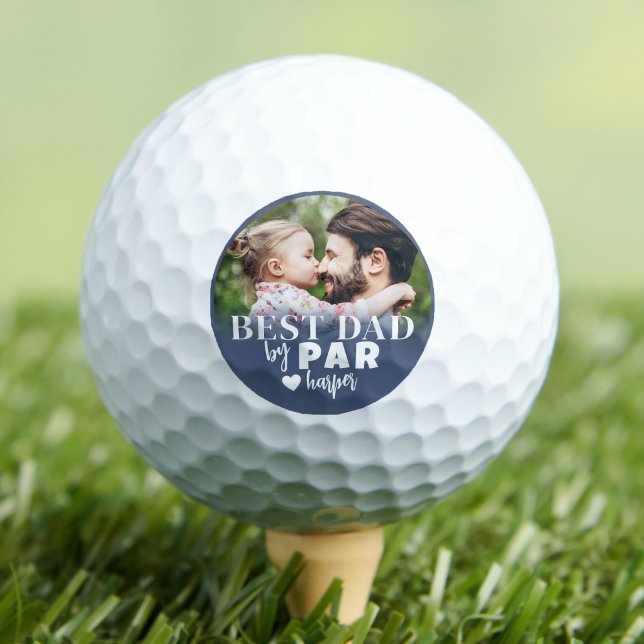 Bester Papa Personalisiertes Foto Golfball (Best Dad Personalized Photo Golf Balls )