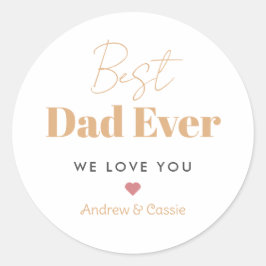 Bester Papa Runder Aufkleber